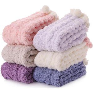 Womens Fuzzy Socks Slipper Fluffy Cozy Comfy Cabin Plush Warm Winter Sleep Socks